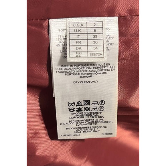 Brooks Brothers Dress Womens 2 Burgundy Wool‎ Blend Sheath Square Neck Office - Picture 13 of 16